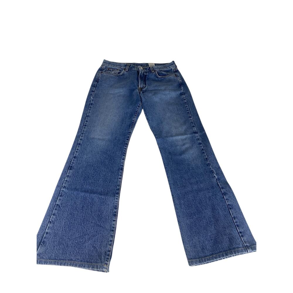 Vintage Women's Lucky Brand Dungarees Denim Plain Jane Flare Size 8